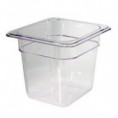 BACINELLA IN POLICARBONATO GN 1/6 dimensioni 17,6X162 altezza 200 capacità 3,2 lt